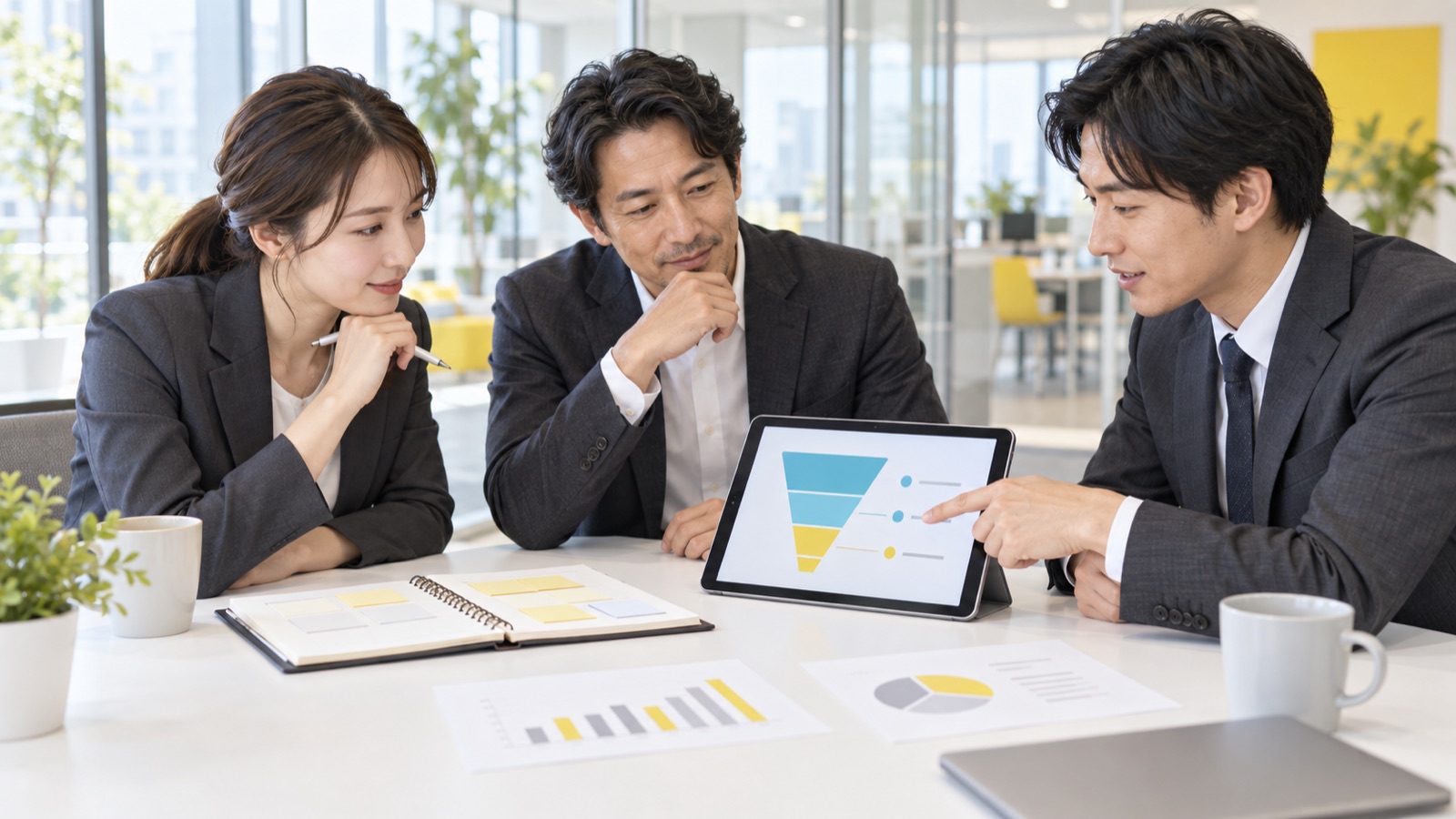 現場の課題と数字を相談する説明用イメージ