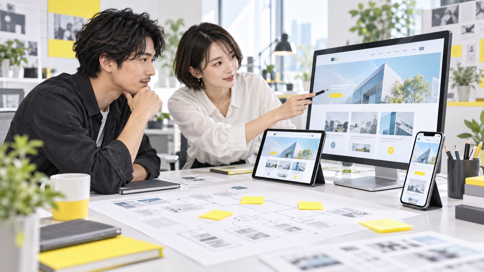 読者の導線に合わせてサイトを検討する説明用イメージ